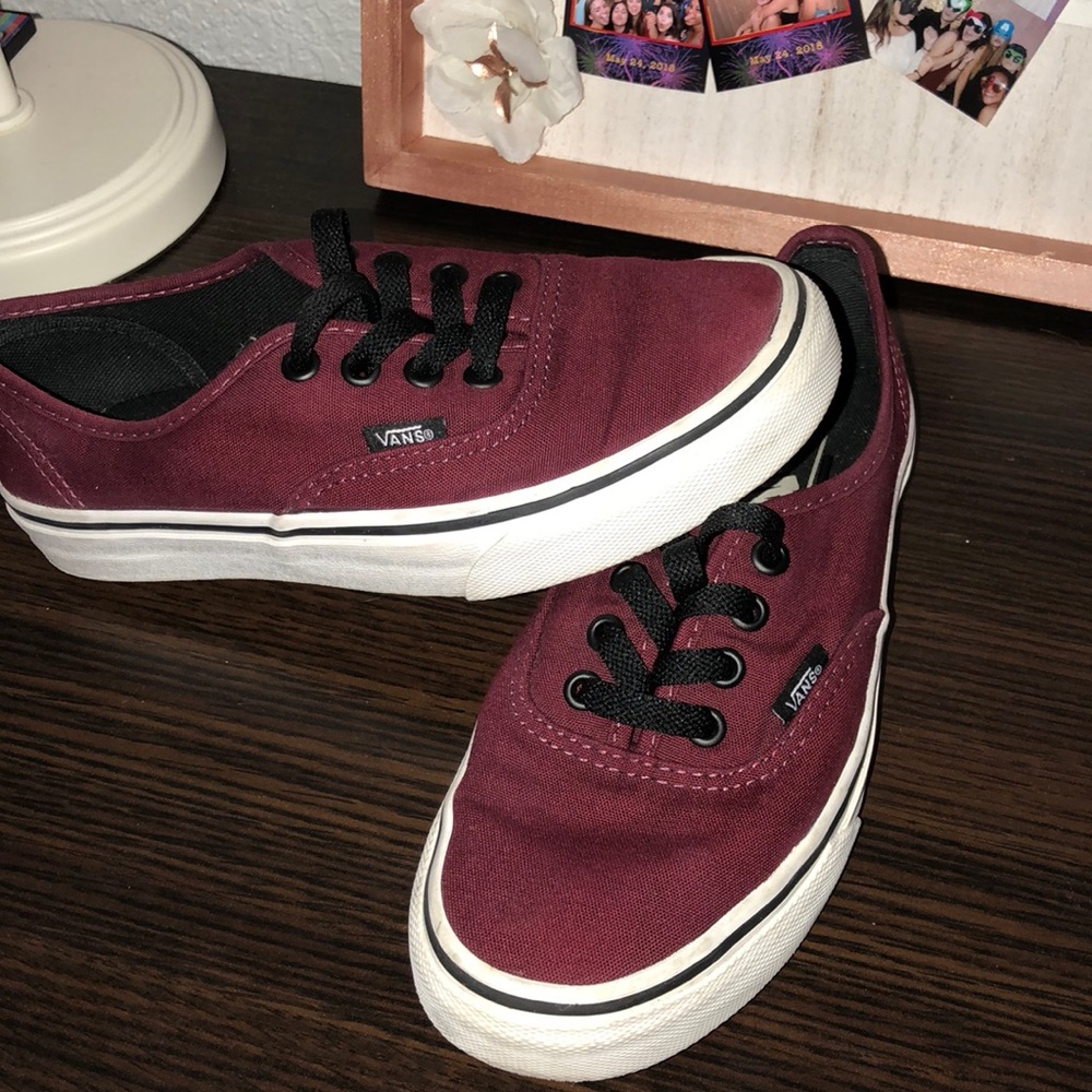burgundy vans